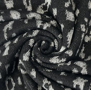 Metallic Leopard Wool Blend Knit Pashmina, 3 of 3