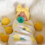 Muslin Swaddle Baby Blanket Lemon Newborn Gift, thumbnail 5 of 11