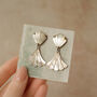 Mermaid Pearl Statement Art Deco Earrings, thumbnail 3 of 11