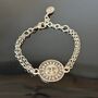 Sun Charm Silver Adjustable Chain Bracelet, thumbnail 4 of 5