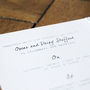 Contemporary Script Folding Wedding Invitation Set, thumbnail 9 of 11