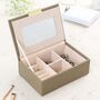Personalised Taupe Bridesmaid Jewellery Box Gift, thumbnail 4 of 11