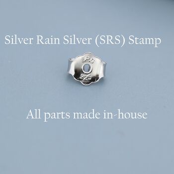 Sapphire Blue Oval Cz Stud Earrings In Sterling Silver, 2 of 12