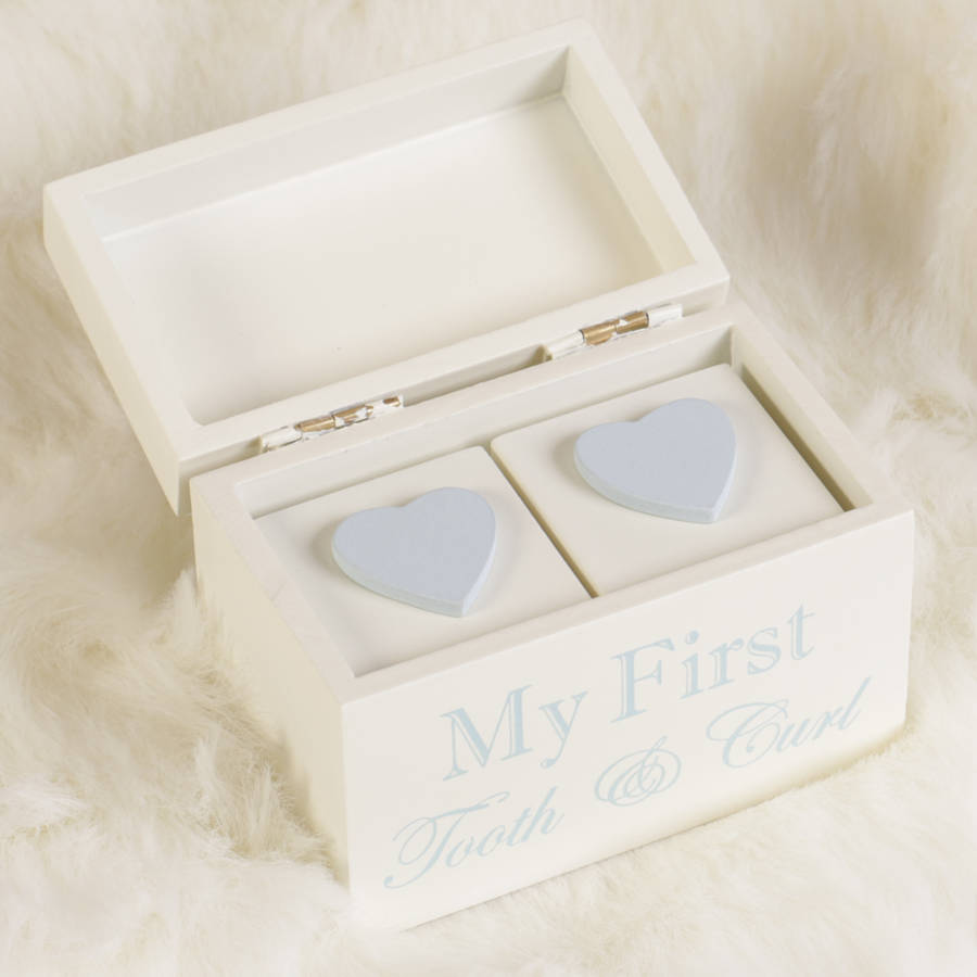 baby's first tooth and curl keepsake boxes by bebe beau