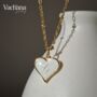 Initial Enamel Heart Necklace, thumbnail 2 of 5