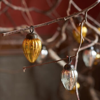 Silver And Gold Glass Christmas Baubles, 4 of 4