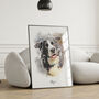 Personalised Watercolour Pet Portrait, thumbnail 2 of 12