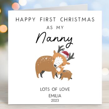 Personalised First Christmas As My Grandma Card, 2 of 2