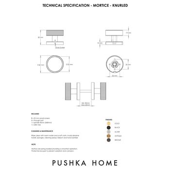 Pair Of Interior Door Knobs | Solid Brass | Gold | Spring Loaded, 3 of 8