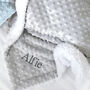 Personalised Grey Bobble Sherpa Baby Blanket, thumbnail 3 of 8