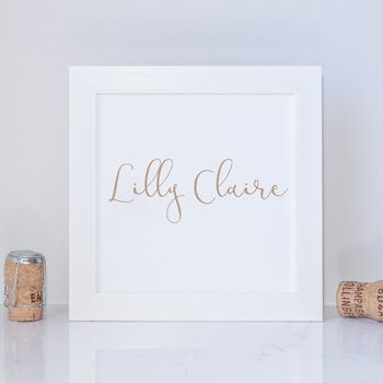 Personalised Naming Day Calligraphy Card, 3 of 4
