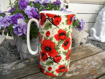 Large China Jug In Vibrant Poppy Design, 6 of 8