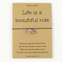 Life Is A Ride Motorbike Charm Wish Bracelet, thumbnail 3 of 4