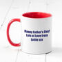 Top Dad Red Handled Mug, thumbnail 2 of 2