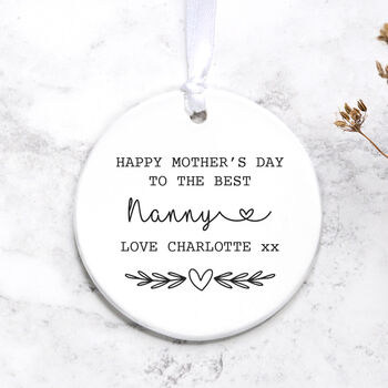 Personalised Mother's Day Ornament For Nanny, 2 of 2