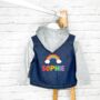 Rainbow Personalised Denim Jacket For Girls, thumbnail 1 of 3