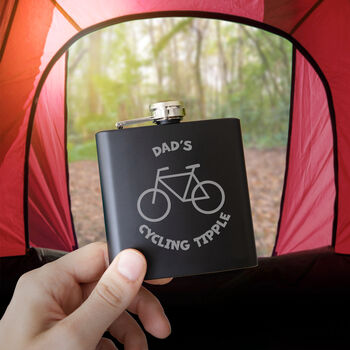 Personalised Cycling Tipple Hip Flask, 2 of 8