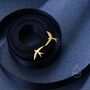 Sterling Silver Mismatched Asymmetric Swallow Bird Stud Earrings, thumbnail 6 of 12