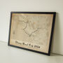 Personalised Vintage Travel Map For Any Trip Or Journey, thumbnail 4 of 6