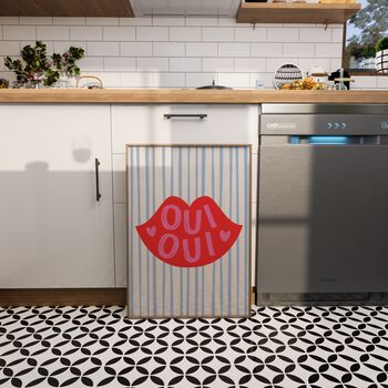 Oui Oui Lips Kitchen Wall Art Print, 6 of 7