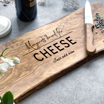 Personalised Olive Wood Chopping/Cheese Board, 2 of 9