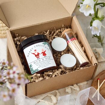 Christmas Gift For Mum And Dad, Personalised Candle For Parents, 3 of 7