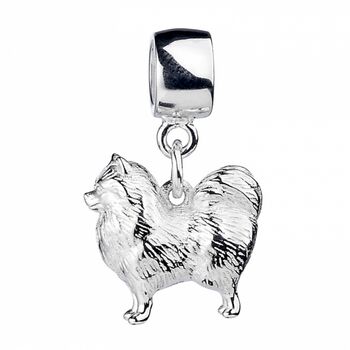 Pomeranian Dog Sterling Silver Jewellery Charm, 3 of 9