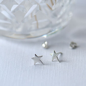 Zany Star Sterling Silver Little Studs, 2 of 11