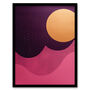 Golden Plum Abstract Purple Pink Sun Wall Art Print, thumbnail 5 of 6