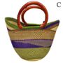 Black And Orange Handwoven Market Basket, thumbnail 2 of 3