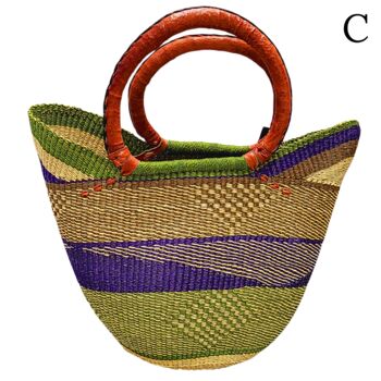 Black And Orange Handwoven Market Basket, 2 of 3