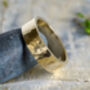 Hammered Effect Wedding Band In 9ct Yellow Gold, thumbnail 1 of 3