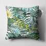 Green And Yellow Tropical Fern Leaves Cushion Cover, thumbnail 5 of 7