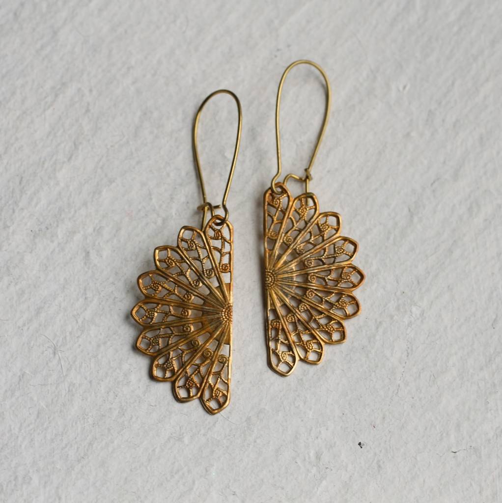 Golden Lace Earrings By Silk Purse, Sow's Ear | notonthehighstreet.com