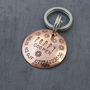 Dog ID Tag. Personalised Domed Copper Disc With Flowers, thumbnail 8 of 10