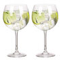 Two Personalised Tall Stem Gin Glasses, thumbnail 3 of 9
