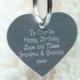 Fox Soft Toy With Personalised Silver Heart, Gift Boxed, thumbnail 2 of 3