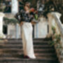 Black Macrame Lace Top Long Sleeved Wedding Dress Topper, thumbnail 7 of 10