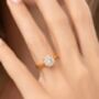Two Ct Round Solitaire Moissanite Engagement Ring, thumbnail 7 of 9