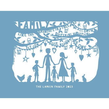 Family Print Or Papercut In Mount, 8 of 12
