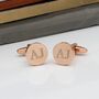 Engraved Initial Cufflinks, thumbnail 3 of 7