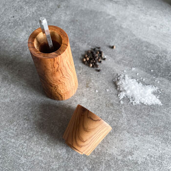 Modern Style Olive Wood Salt Or Pepper Grinder, 4 of 5