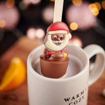 Orange Chocolate Santa Hot Chocolate Spoon, 3 of 3