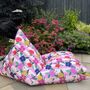 Outdoor Beanbag In Floral Bloom Stripe, thumbnail 1 of 4