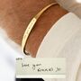 Personalised Men's Handwriting Torque Bracelet, thumbnail 1 of 5