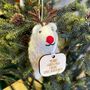 Personalised Felt Sheep Christmas Decoration, thumbnail 2 of 4