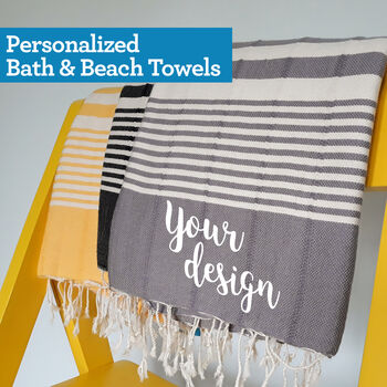 Personalised Handwoven Cotton Bath And Gym Towel, 2 of 12