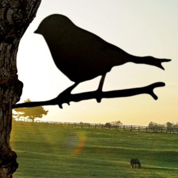 Garden Ornament Bird Silhouette Wall Mounted Deterrent, 2 of 4