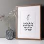 I Wait For The Lord Print Psalm 130:Five Christian Print, thumbnail 4 of 5