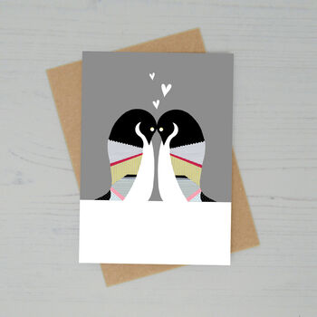Penguins In Love Greetings Card, 3 of 4